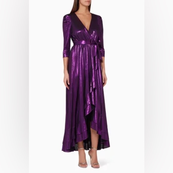 RETROFÊTE Flora V-Neck Long Dress Size: S - Picture 7 of 14